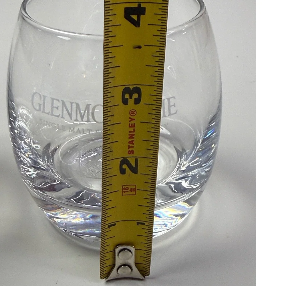 Glenmorangie Single Malt Scotch Whisky Glass Tumblers Set‎ Clear Rounded Base